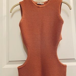 Cut Out Orange Dress